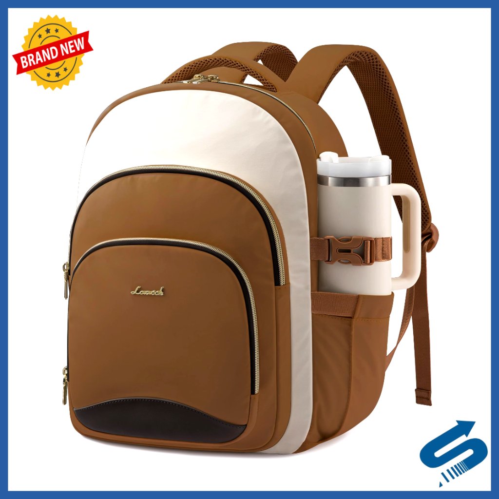 Laptop Backpack 15.6-Inch Work Travel Daypack Casual Business Minimal Chic